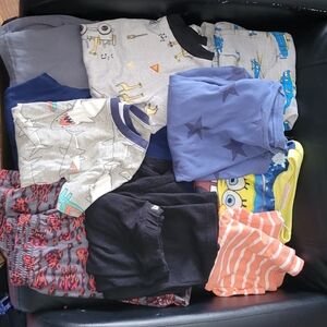 Mixed Boys' Pajama Top And Bottoms Bundle - Gray, Blue, Orange